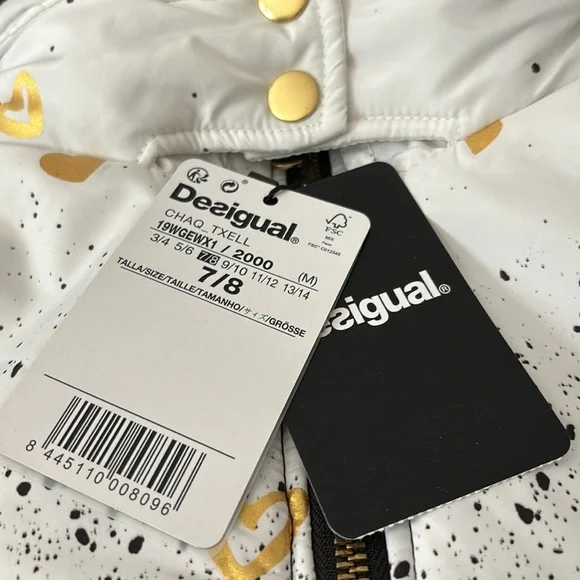 ⭐️Desigual Chaq Txell GIRLS Heart Jacket NWT 7/8